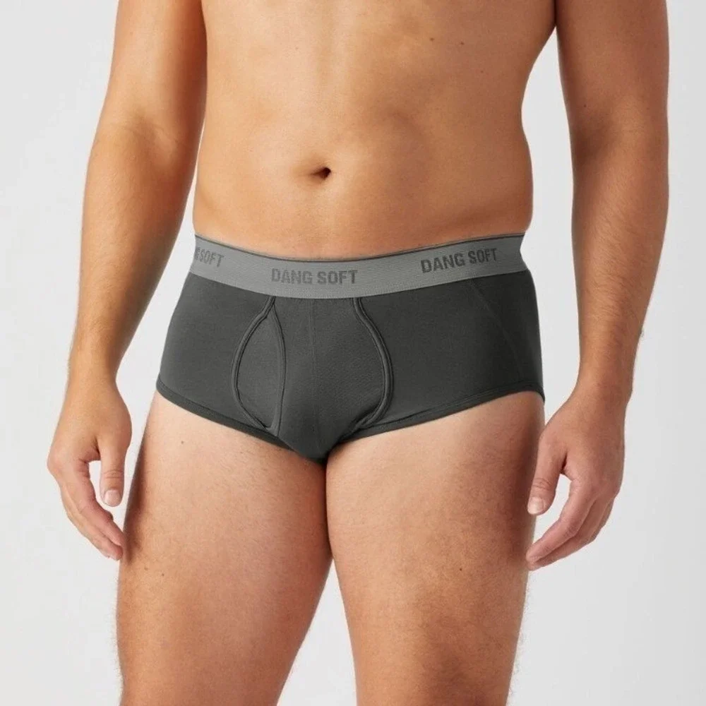 NEW Duluth Trading Co Mens Dang Soft Briefs Black Tencel‎ Modal Mesh Large